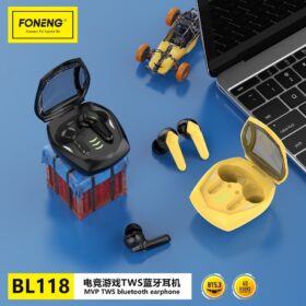 Écouteur sans fil Bluetooth 5.0 casque à faible latence contrôle tactile casque de jeu stéréo basse avec micro réduction du bruit