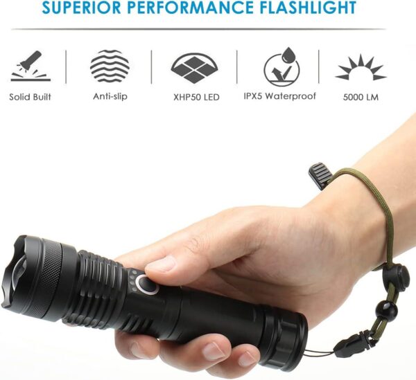 Lampe De Poche Rechargeable Ultra Puissante – Image 5