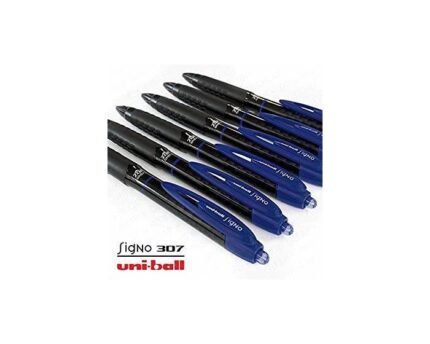 Boite de 12 Stylos Uni-Ball Signo 307 rétractable 4 coloris au choix