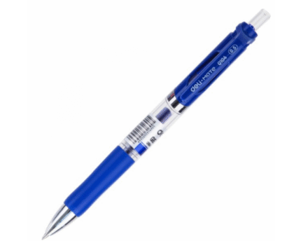 BOITE DE 12 STYLOS GEL DELI-Q10430 - 0,5mm Bleu