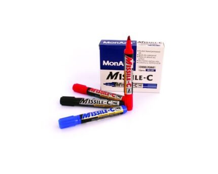 Boite de 12 Marqueurs Permanents pointe Biseautée MISSILE MonAmi Coloris au choix