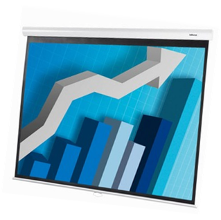 Ecran Blanc de projection manuel New Vision 1,50 X 1,50 m