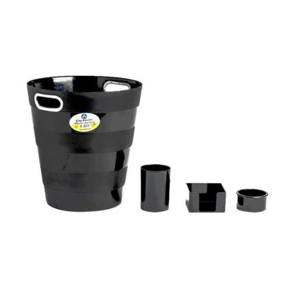 ENSEMBLE DE BUREAU 4PCS EN PLASTIQUE NOIR ARK x4