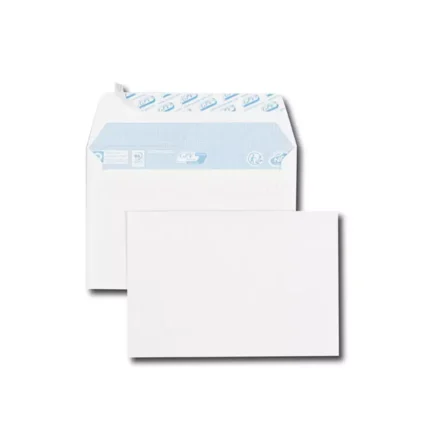 Boîte de 500 Enveloppes Blanches C6 114×162 mm 90g/m² Sans Fenêtre