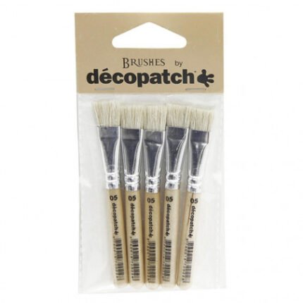 Lot de 6 Pinceaux Decopatch pure soie 20,5cm